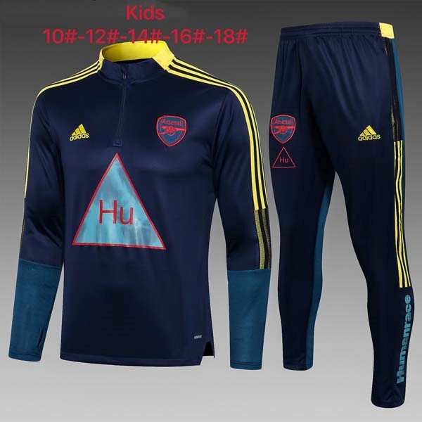 Kinder Trainingsanzug Arsenal 2022 Blau Gelb